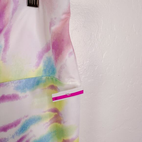 AFRM Lawson High Waisted Bike Shorts Pastel Tie Dye Pink Purple plus size 1X NEW - Picture 9 of 10